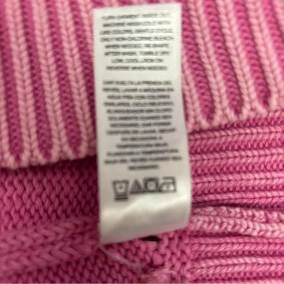 Scoop Women's Large Long Sleeve Puff Shoulder Sweater Acid Wash Dusky Pink NWT - Picture 9 of 11